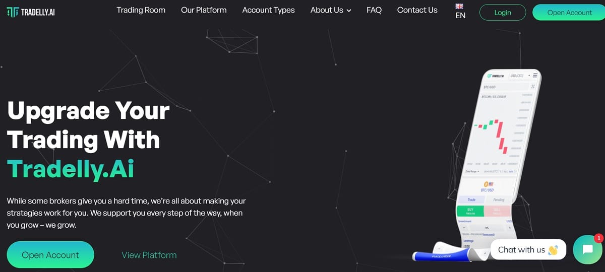 Tradelly.Ai Homepage