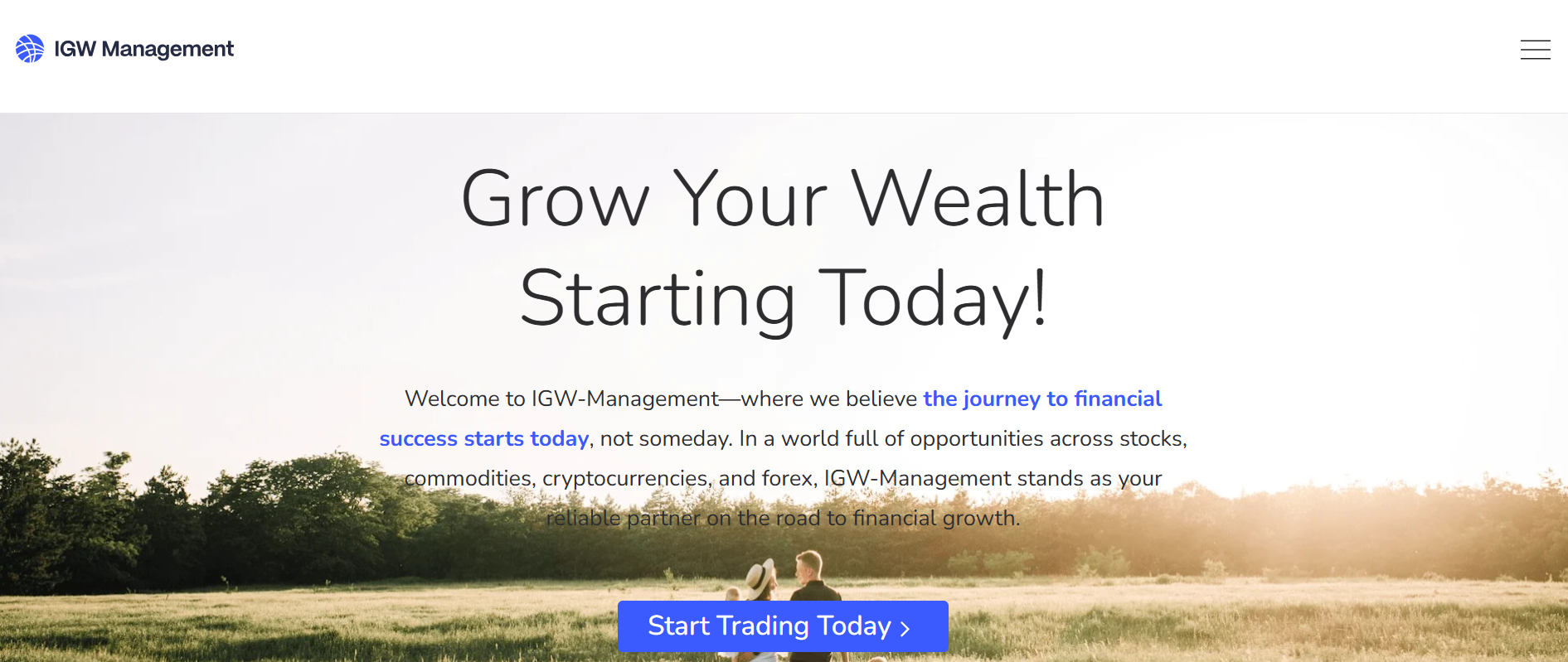 IGW Management homepage