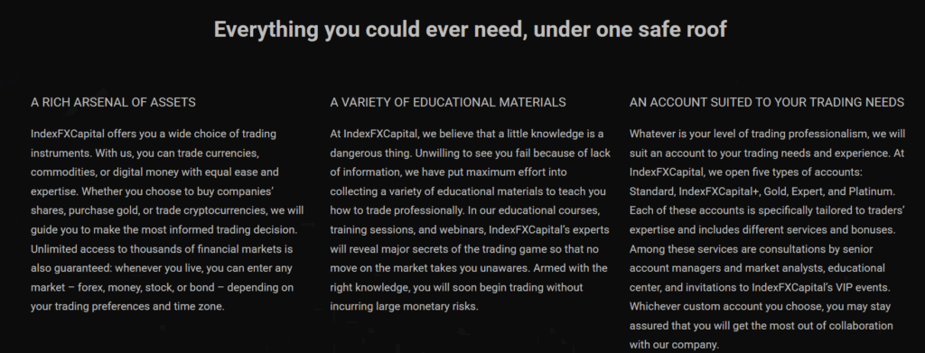 IndexFXCapital benefits full compliance